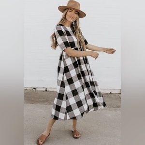 Rolee Maddie Buffalo Plaid Dress Size L
